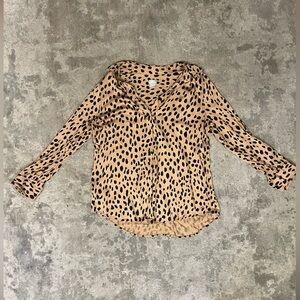 Chico’s Animal Print Button Down Top